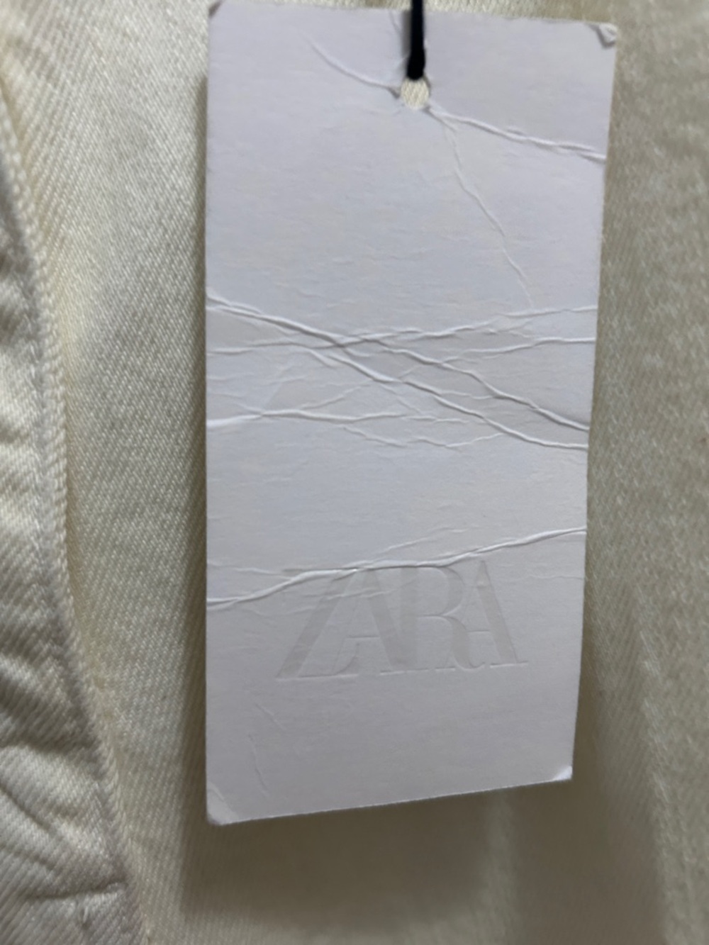 Women's Loose fit wide Leg Jeans - Cream - Picture 7 of 7